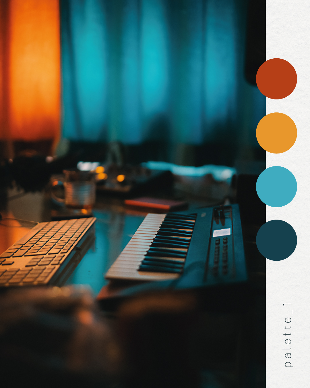 exemple palette couleur musique jaune orange bleu
