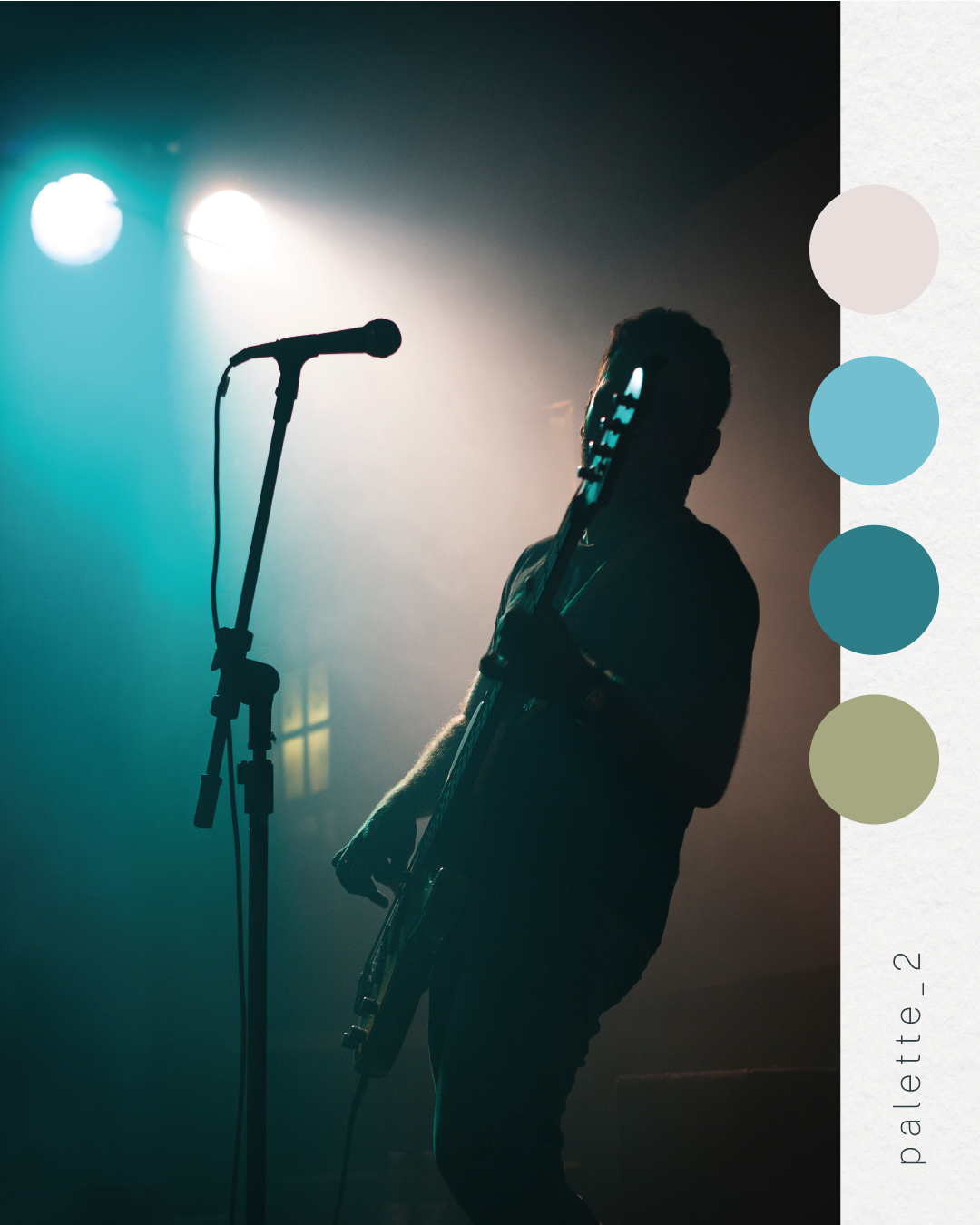 exemple palette couleur musique bleu beige vert