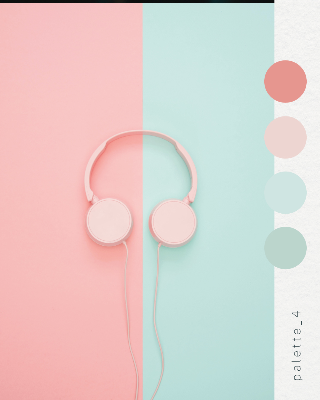 exemple palette couleur musique rose bleu pastel