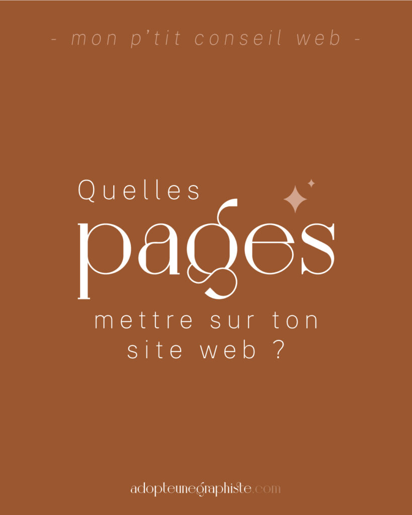 choix des pages site internet