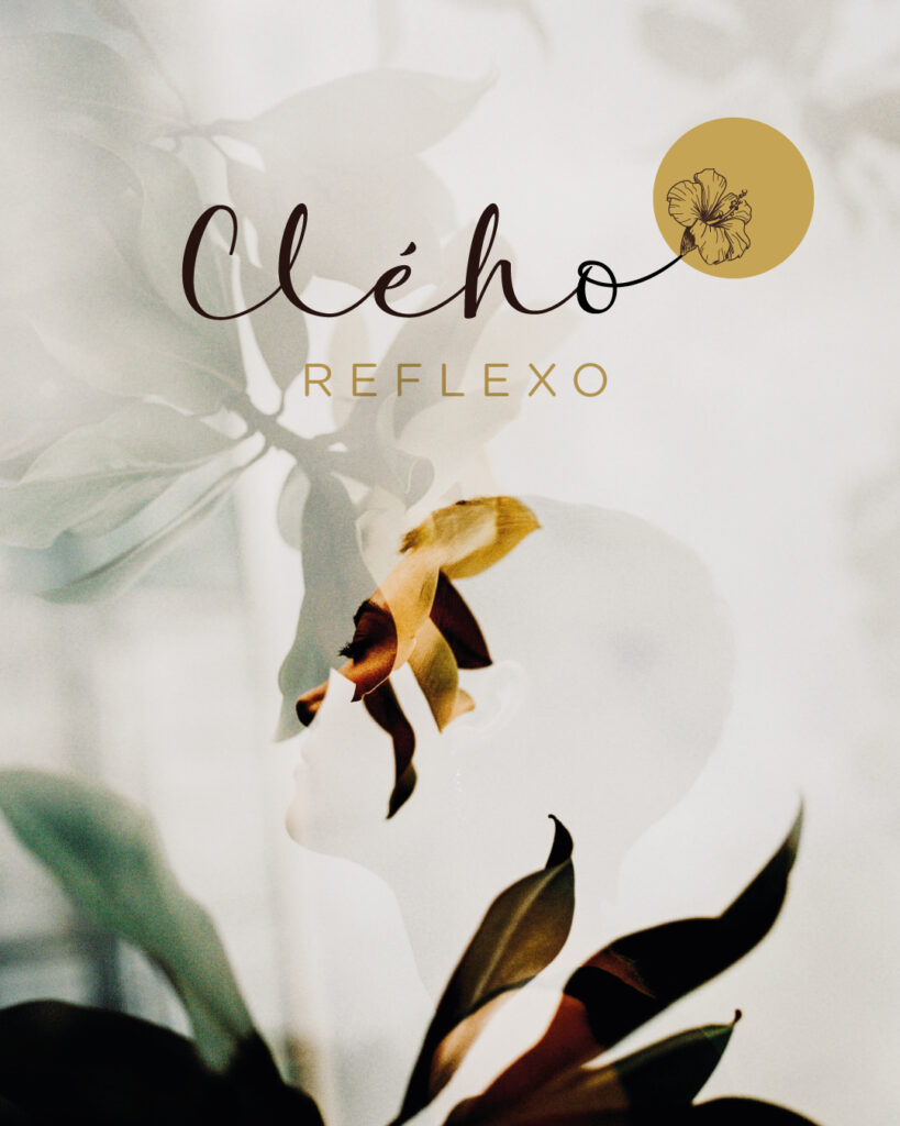 logo identité visuelle réflexologue jaune moutarde orchidée