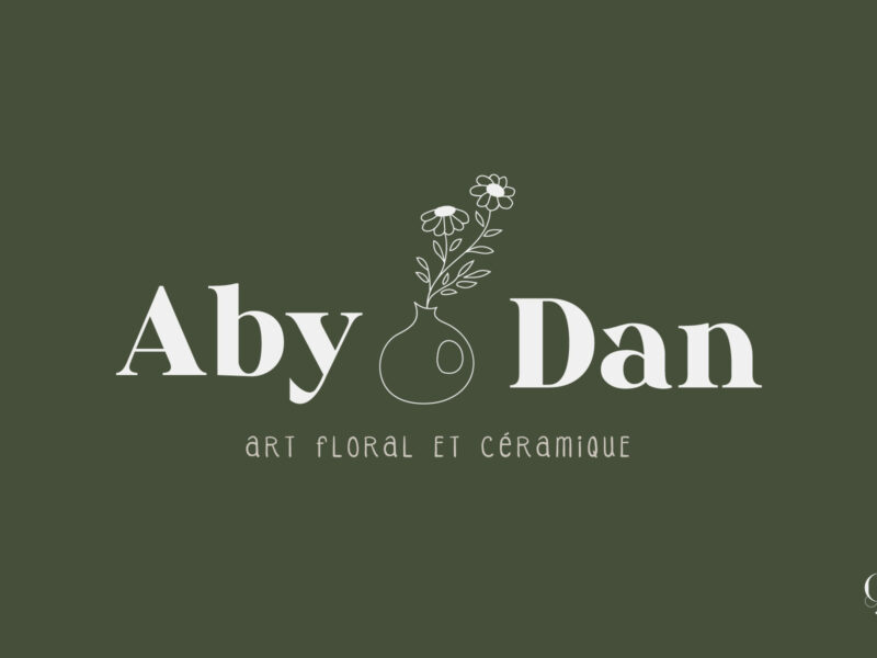 aby&dan2 identité visuelle logo céramiste fleuriste aby&dan