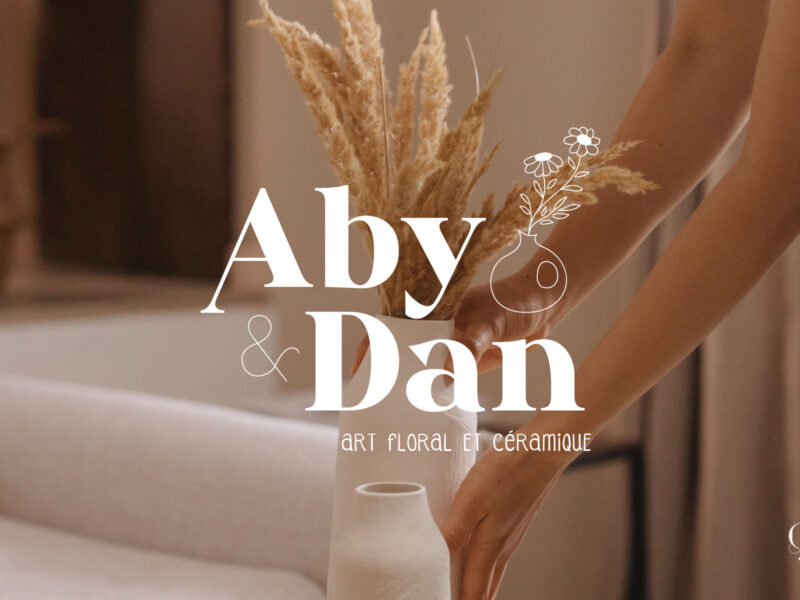 aby&dan3 identité visuelle logo céramiste fleuriste aby&dan
