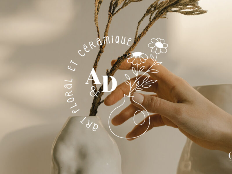 aby&dan4 identité visuelle logo céramiste fleuriste aby&dan