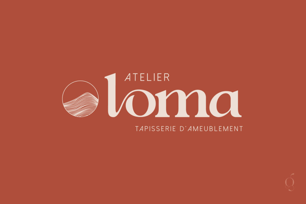 2 logo identité visuelle atelier loma tapisserie d'ameublement