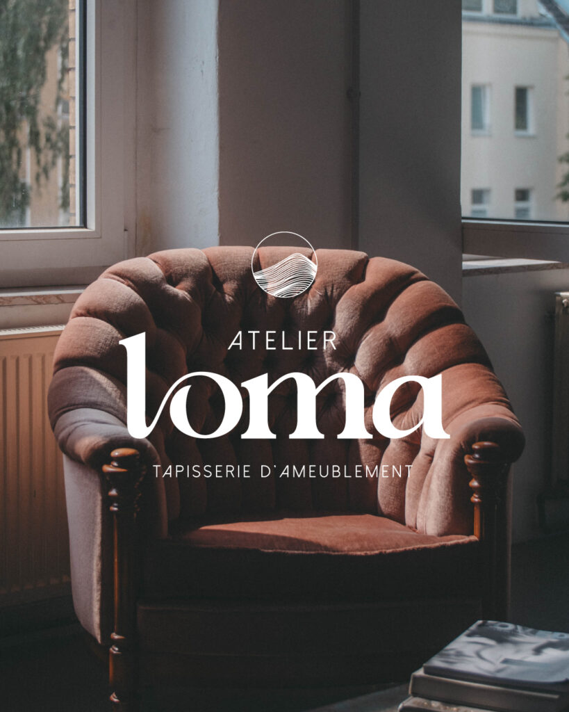 logo identité visuelle atelier loma tapisserie d'ameublement