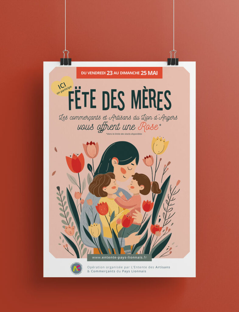 affiche fete des mères le lion d'angers
