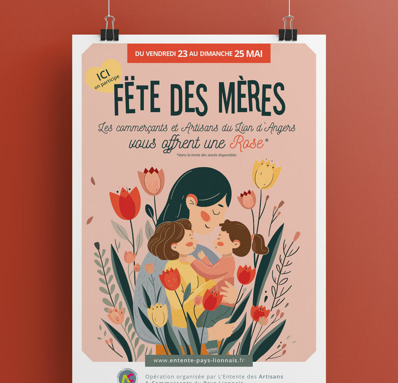 affiche fete des mères le lion d'angers