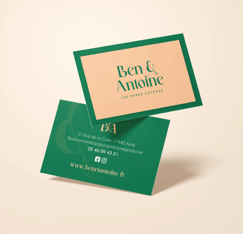 cartes de visite modernes boulangerie la rochelle