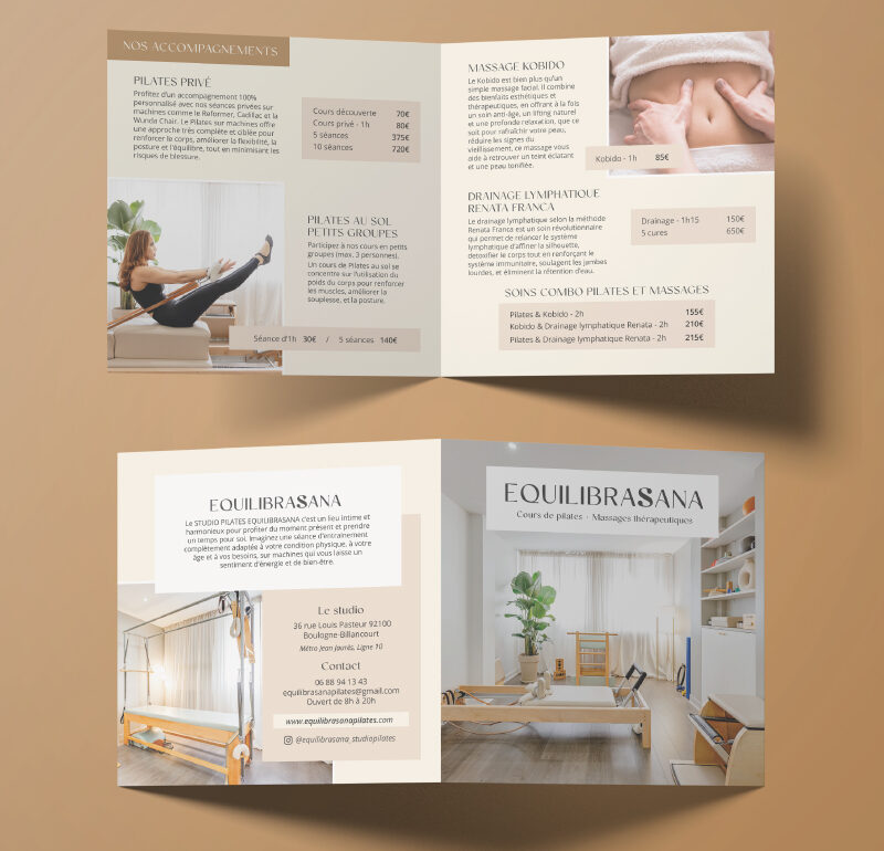 dépliant cours de pilates paris