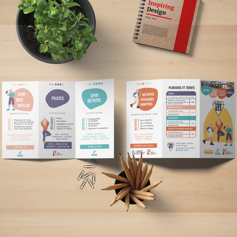 dépliant club de gym le lion d'angers