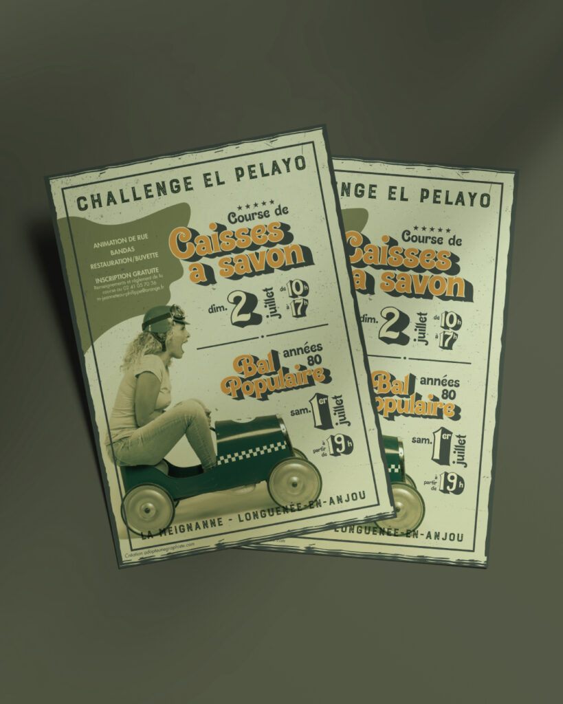 affiches course caisse à savon vintage la meignanne