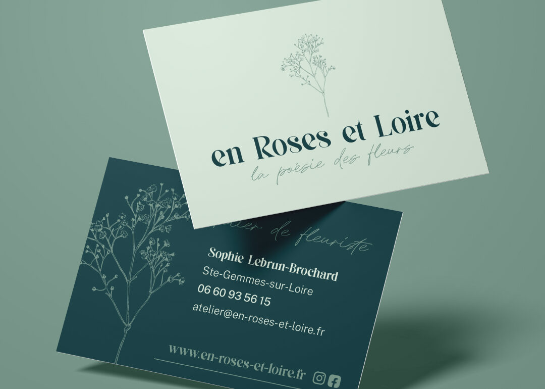 cartes de visite féminine et douce fleuriste