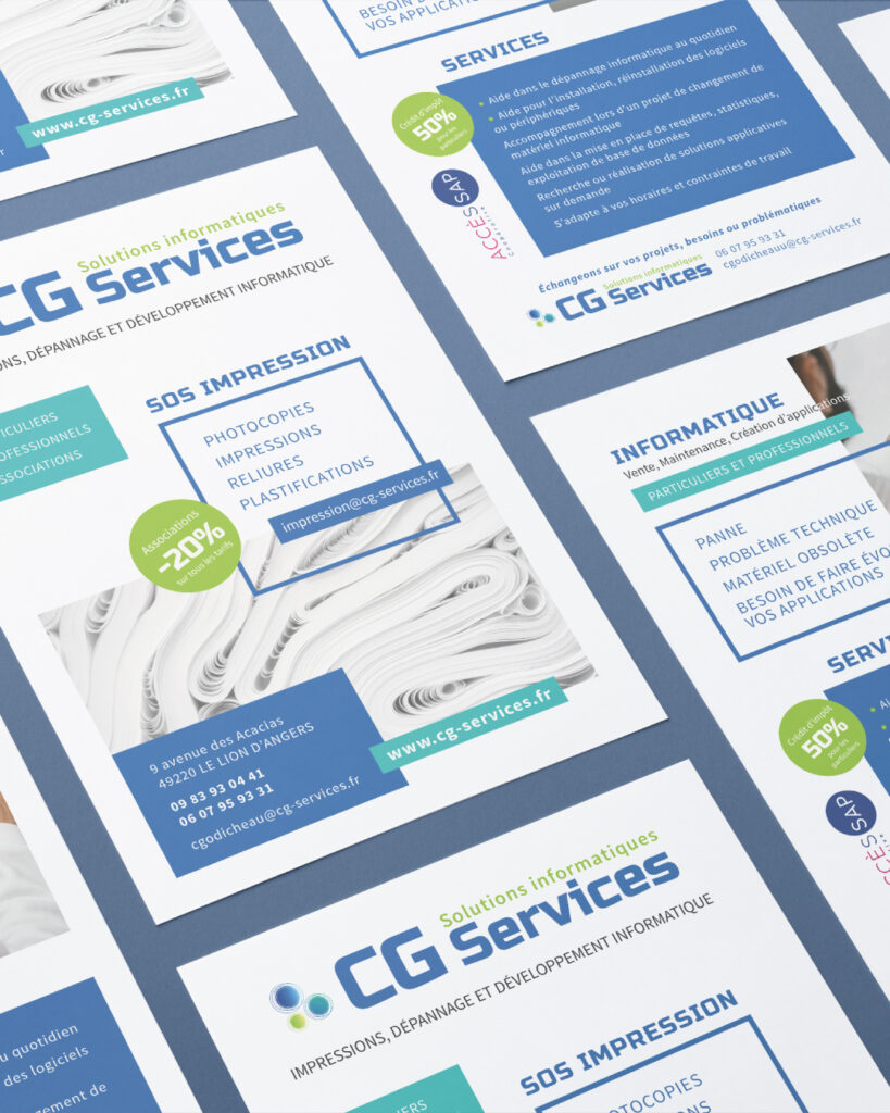 flyer service impression et dépannage informatique le lion d'angers