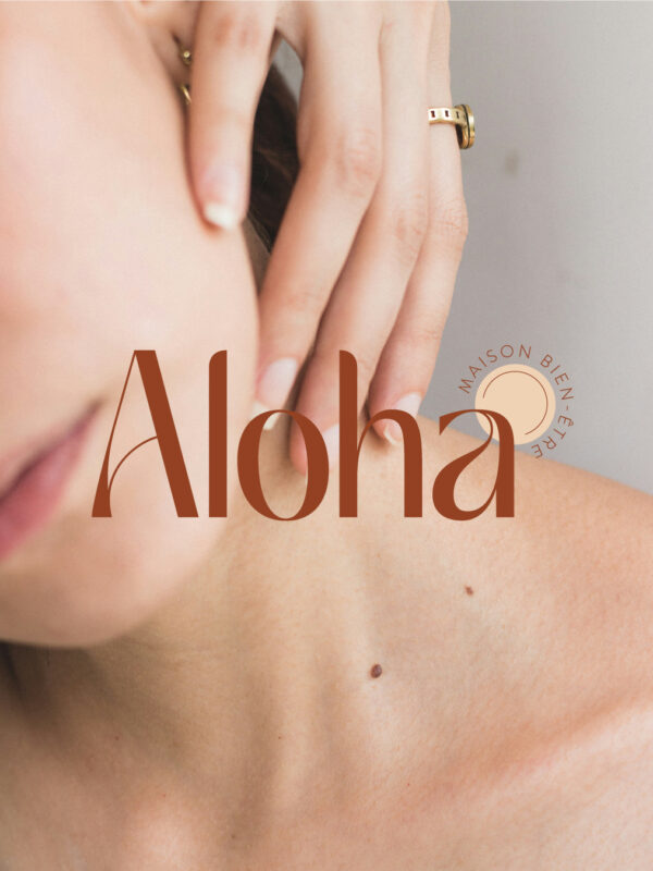ALOHA-droite4 aloha institut de beauté logo identité visuelle