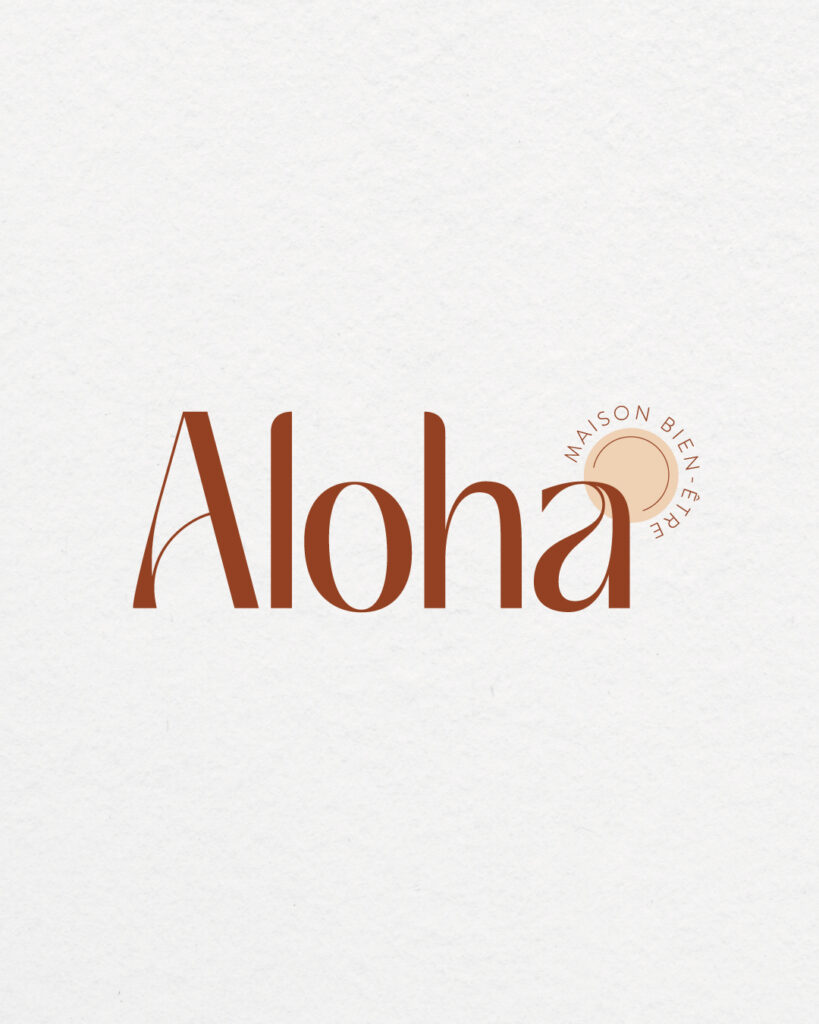 aloha institut de beauté logo identité visuelle