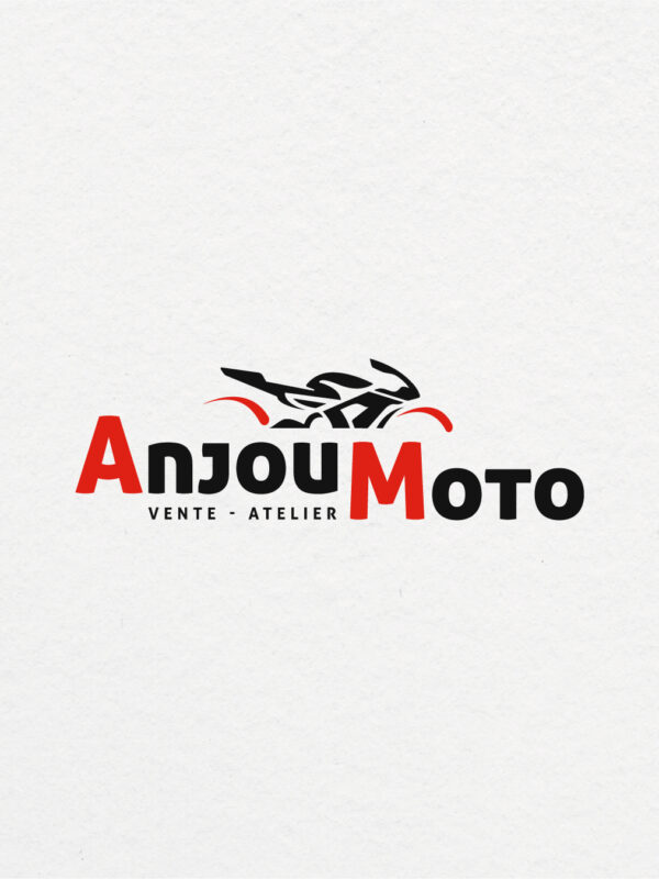 ANJOU MOTOLogo principal logo identité visuelle anjou moto atelier vente pieces detachees 49