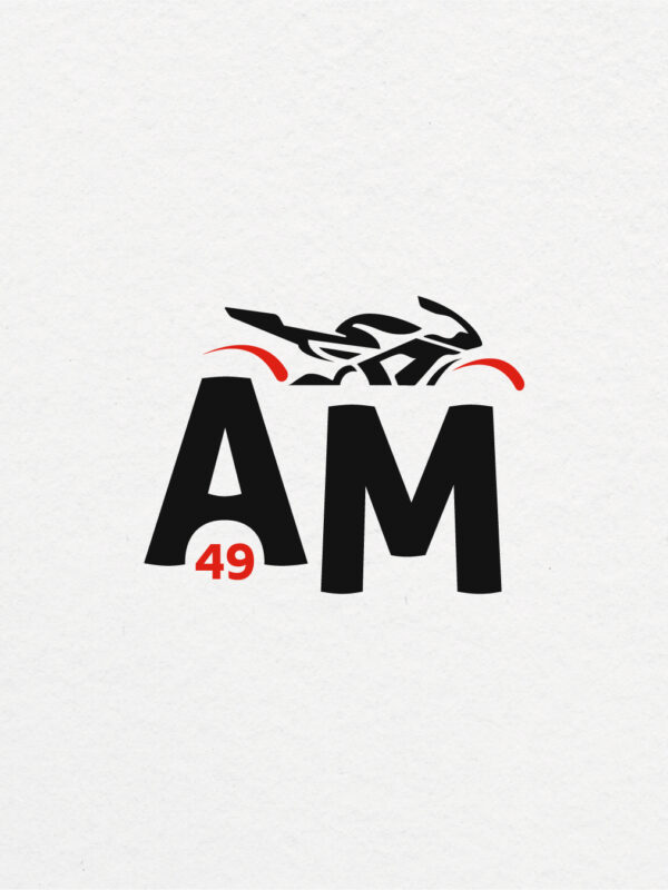 ANJOU MOTOsigle logo identité visuelle anjou moto atelier vente pieces detachees 49