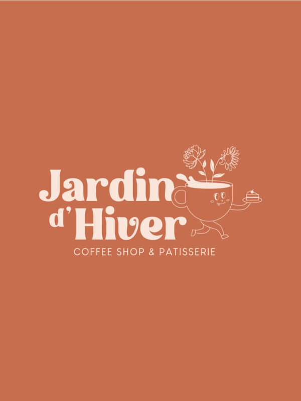 JARDIN DHIVERelements graphiques logo identite visuelle jardin d'hiver coffee shop pouance illustration