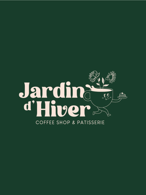 JARDIN DHIVERlogo couleur 2 logo identite visuelle jardin d'hiver coffee shop pouance illustration