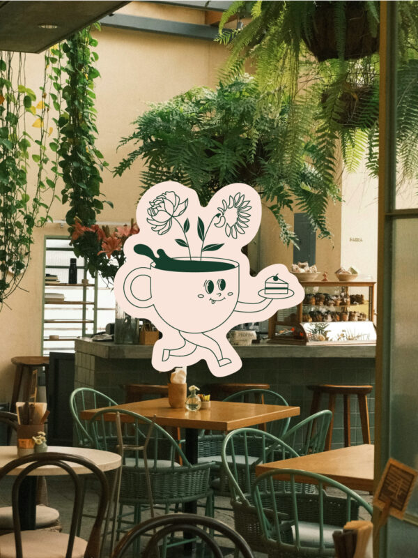 JARDIN DHIVERlogos et sigles sur photo_2 logo identite visuelle jardin d'hiver coffee shop pouance illustration