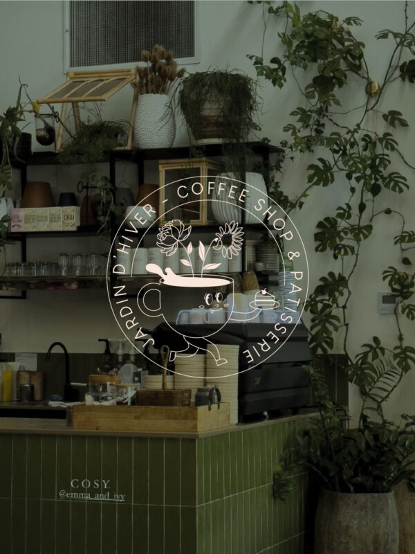 JARDIN DHIVERlogos et sigles sur photo_4 logo identite visuelle jardin d'hiver coffee shop pouance illustration