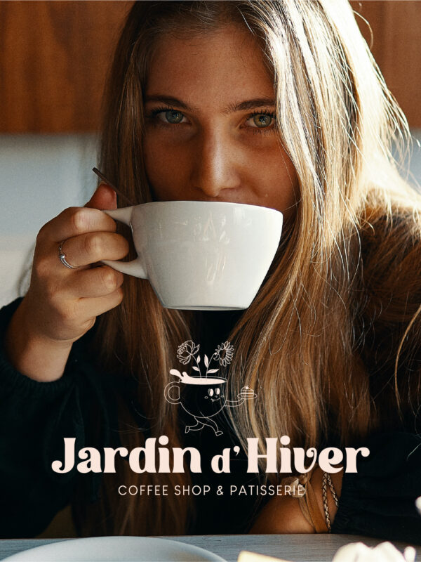 JARDIN DHIVERlogos et sigles sur photo_5 logo identite visuelle jardin d'hiver coffee shop pouance illustration