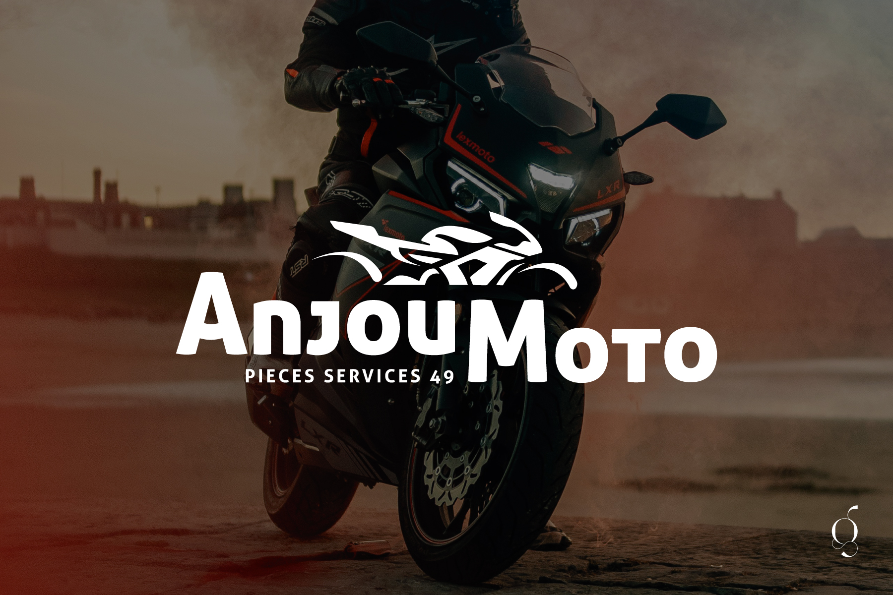 logo identité visuelle anjou moto atelier vente pieces detachees 49